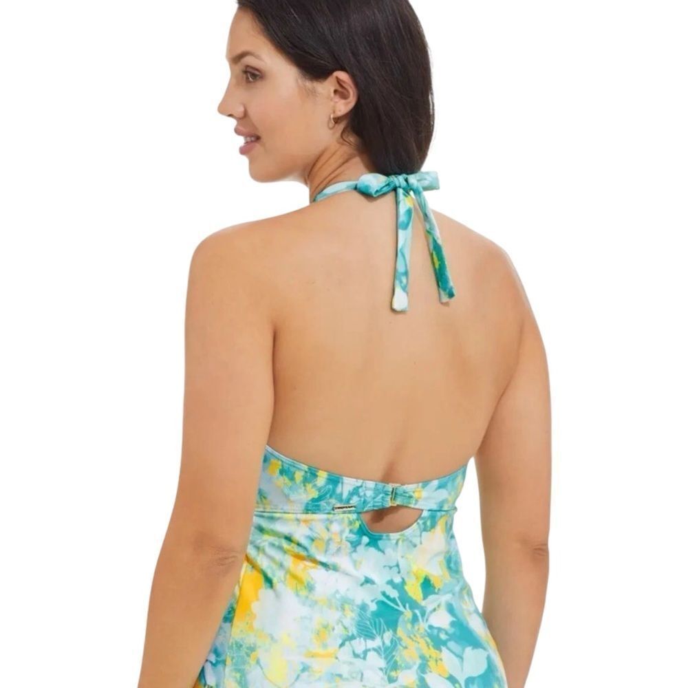 NWT Sunsets SEA HAVEN Muse Halter Underwire Tankini Swim Top 32DD - Picture 4 of 13